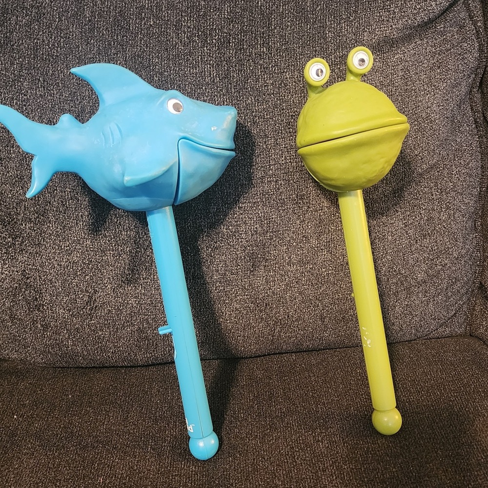 Educational Insights Puppet-on-a-Stick, Kai Frog, Shark